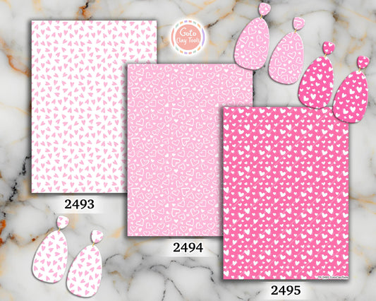 Valentine Heart Polymer Clay Transfer Sheet, Clay Transfer Paper, Heart Clay transfer, polymer clay image transfers, magic transfer paper