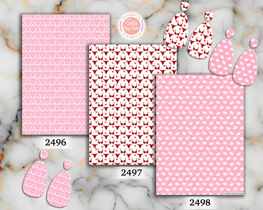 Romantic Polymer Clay Transfer Sheet, Clay Transfer Paper, Valentine Clay transfer, polymer clay image transfers, magic transfer paper