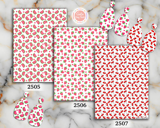 Strawberry Polymer Clay Transfer Sheet, Clay Transfer Paper, Cherry Clay transfer, polymer clay image transfers, magic transfer paper
