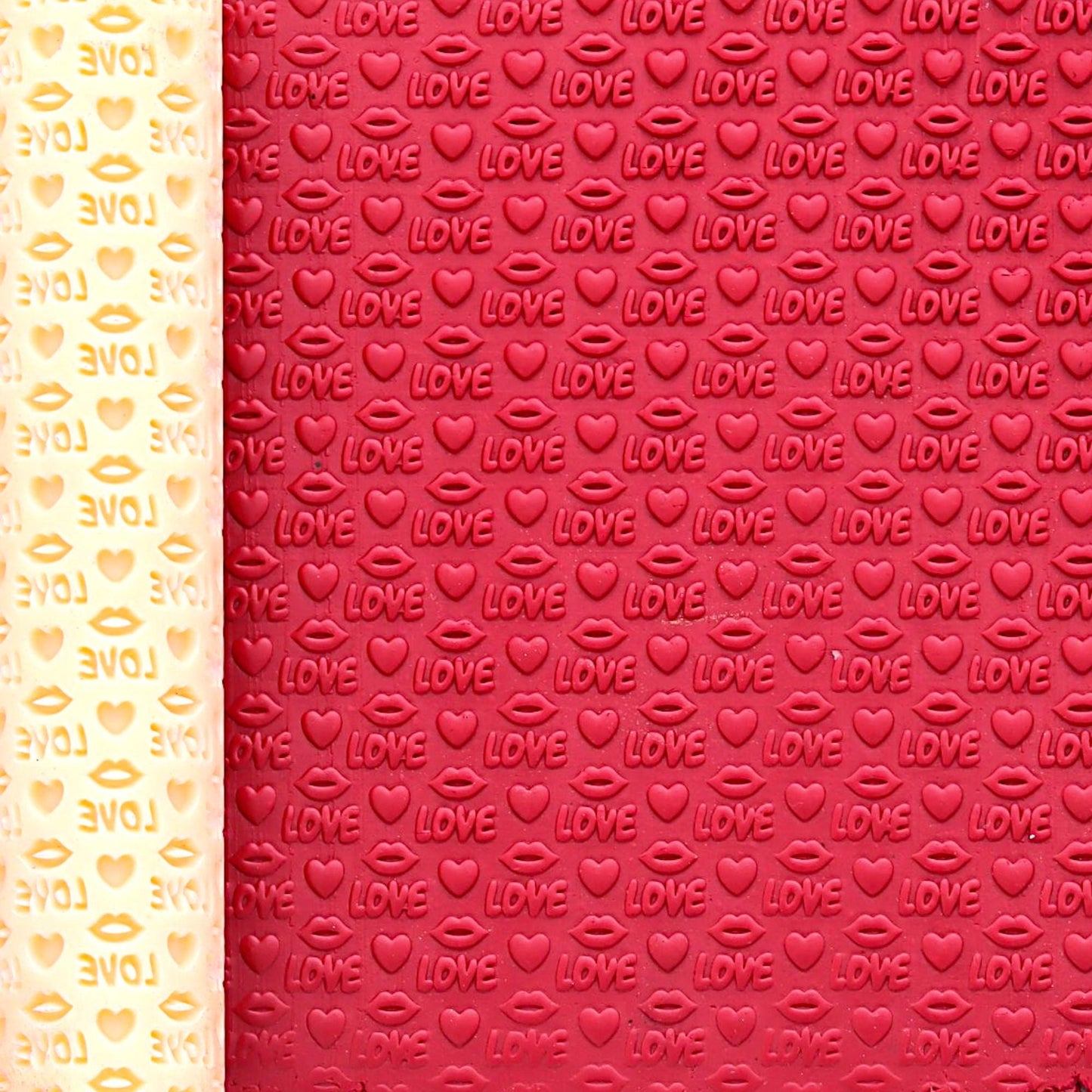 Heart Texture Roller, Polymer Clay Texture Roller, Clay Texture Roller, Texture Roller for Polymer Clay, Love Lips and Heart Roller #CCF1