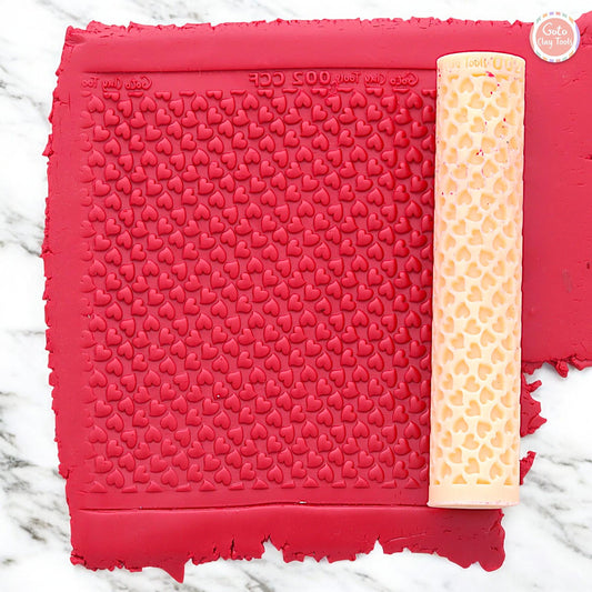 Heart Texture Roller: Polymer Clay Tool, Valentine's Day Design #CCF2