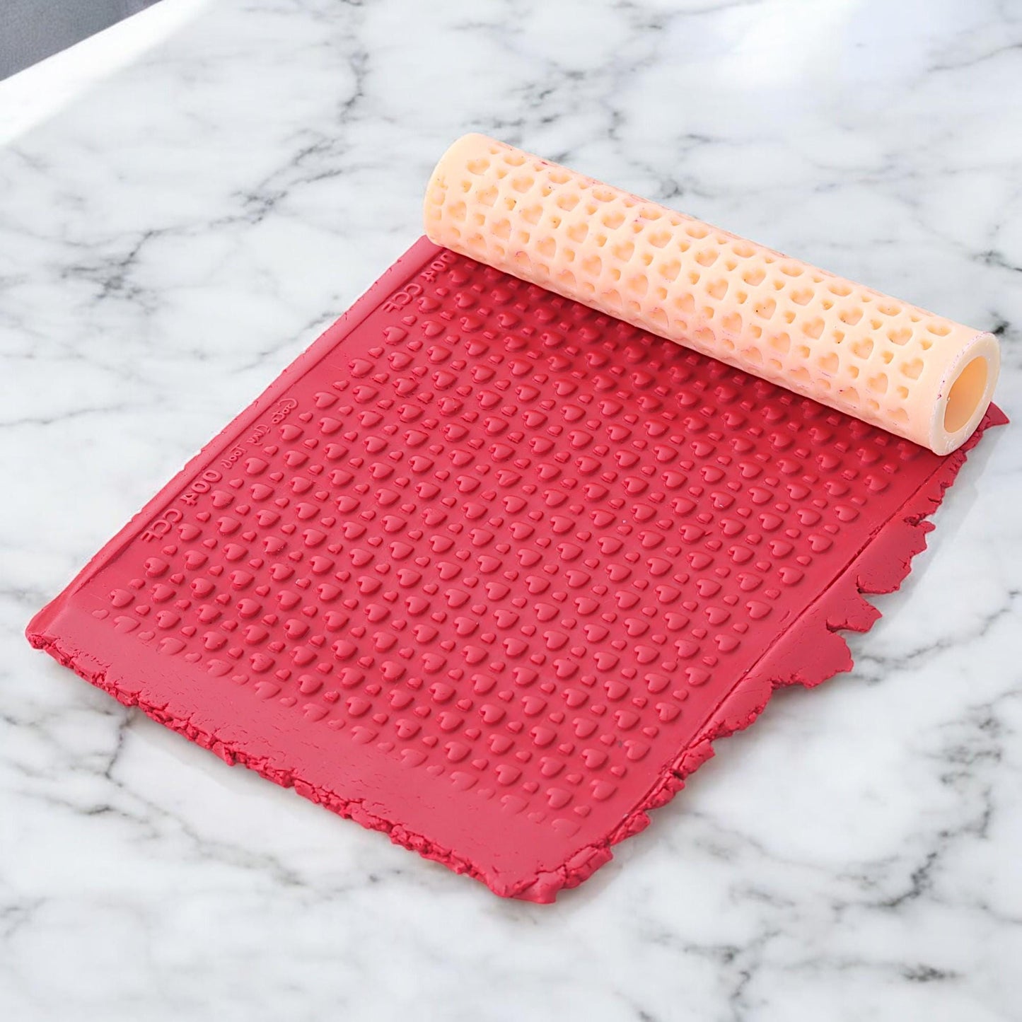 Heart Texture Roller: Polymer Clay Detailing Tool #CCF4