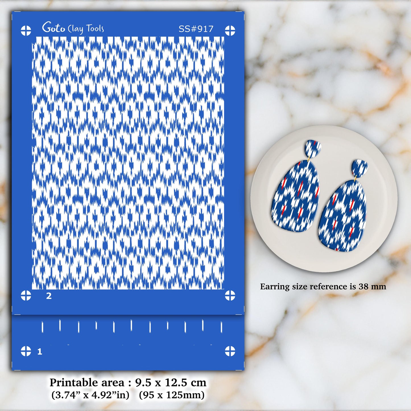 2 layers Indian style Silkscreen for Polymer Clay Earring making, Clay Stencils, Clay Earring Silkscreen, Polymer Clay Supplies SS#917