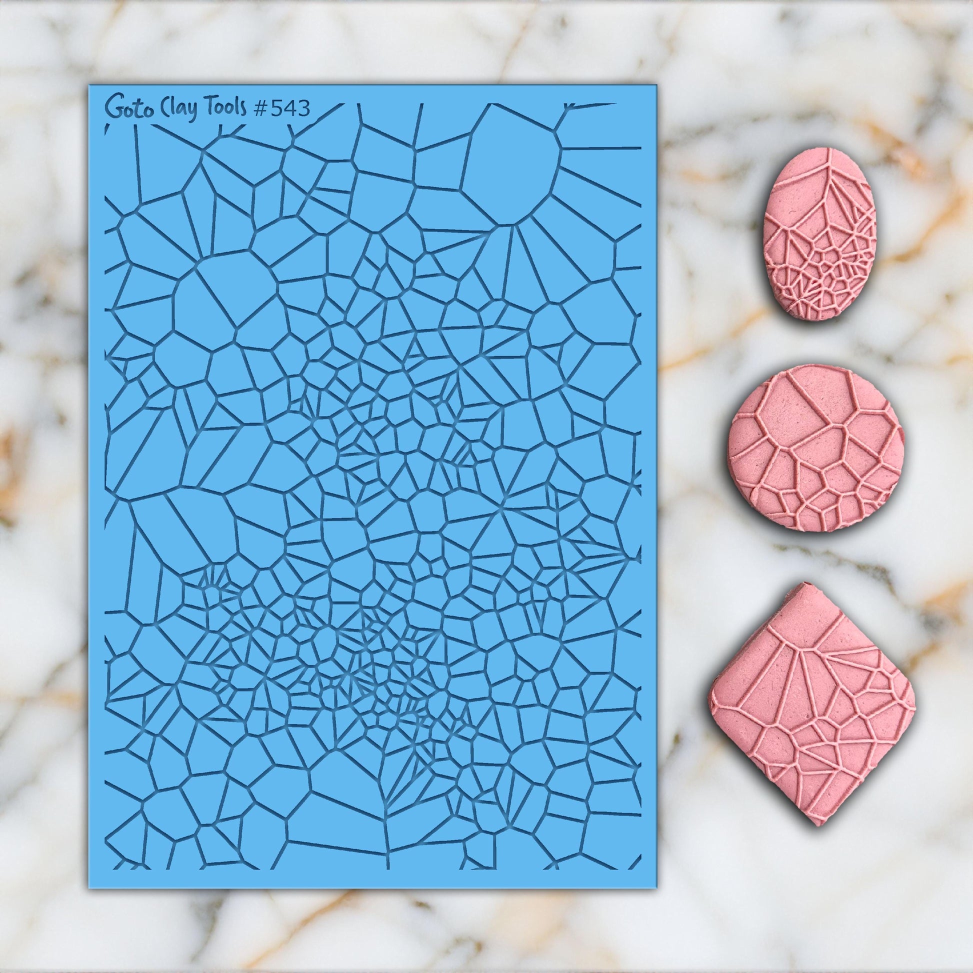 Parametric Texture Mat for Polymer Clay Jewelry: Rubber Tile #543