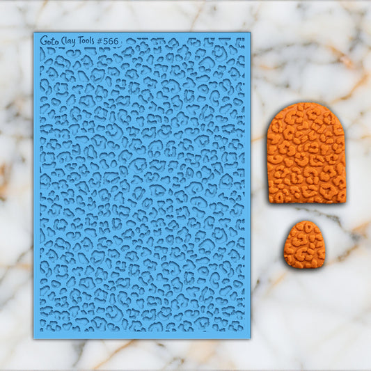 Leopard Texture Rubber Mat for Polymer Clay Jewelry (74mm X 105mm) #566