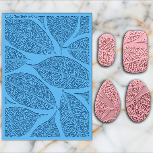 Dry Leaf Texture mat for polymer clay, Polymer Clay Rubber Texture mat, Texture Tile mats, Rubber Texture Sheet #574