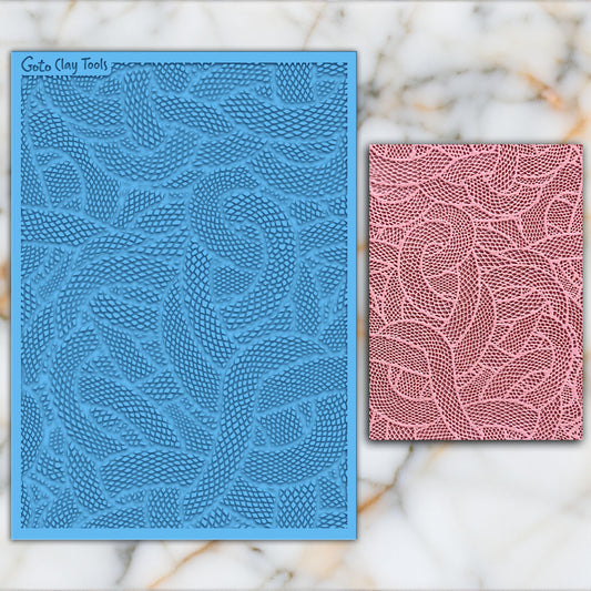 Snake skin Texture mat for polymer clay, Polymer Clay Rubber Texture mat, Texture Tile mats, Fimo, Sculpey, Cernit
