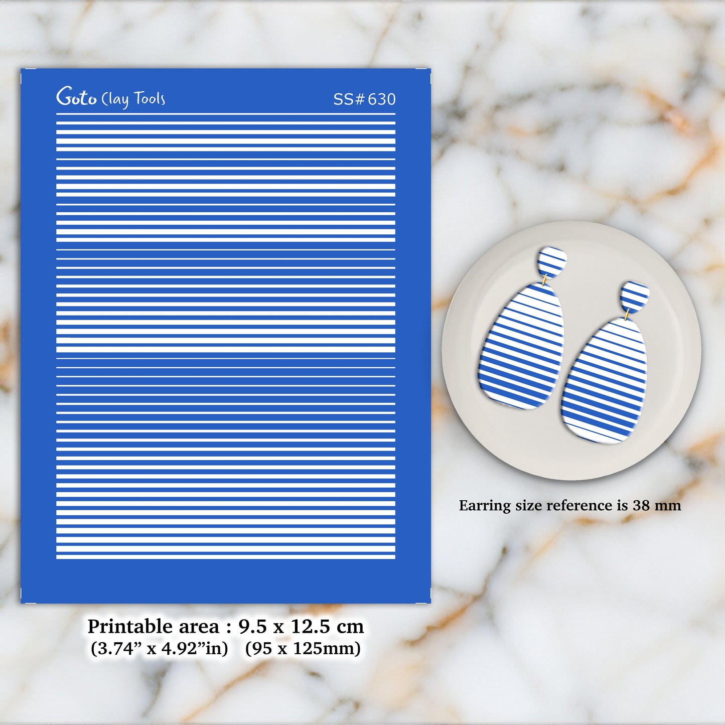 Gradient Silkscreen for Polymer Clay Earrings: Jewelry Making Stencil SS#630