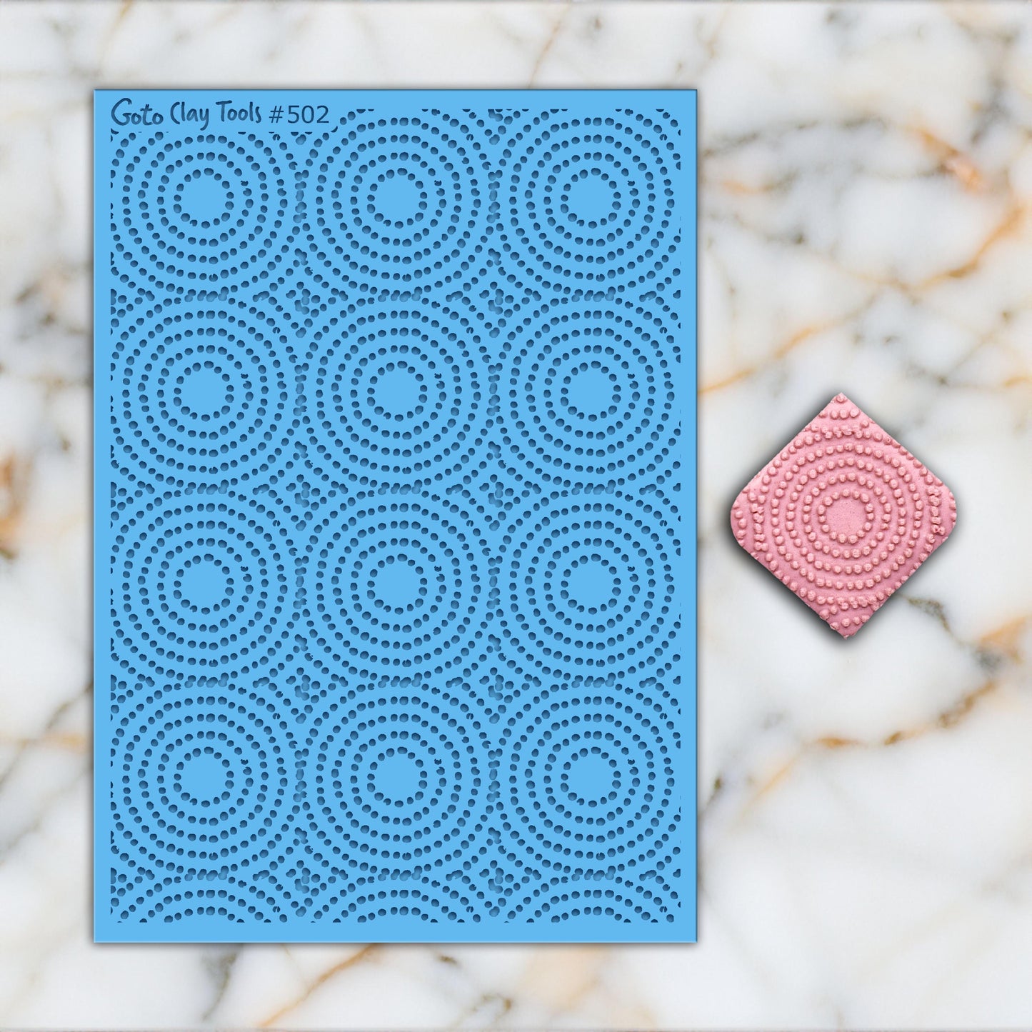 Dots Circles Rubber Texture Mat for Polymer Clay Jewelry (#502)