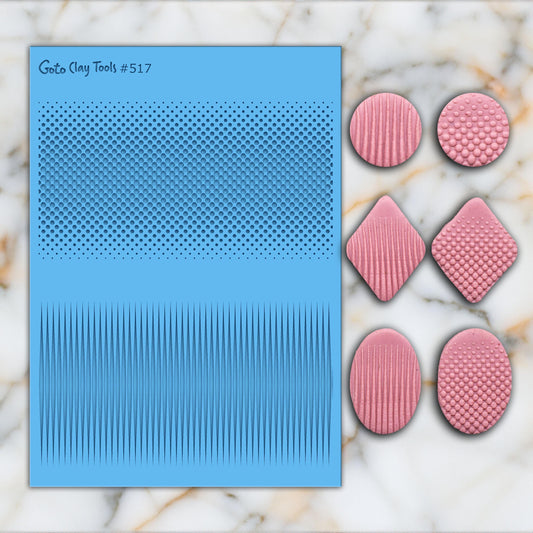 Polymer Clay Texture Mat: Gradient Dots, Rubber Tile (#517)