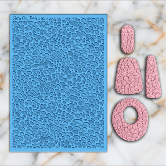 Pebbles Texture mat for polymer clay, Polymer Clay Rubber Texture mat, Texture Tile mats, Rubber Texture Sheet #555