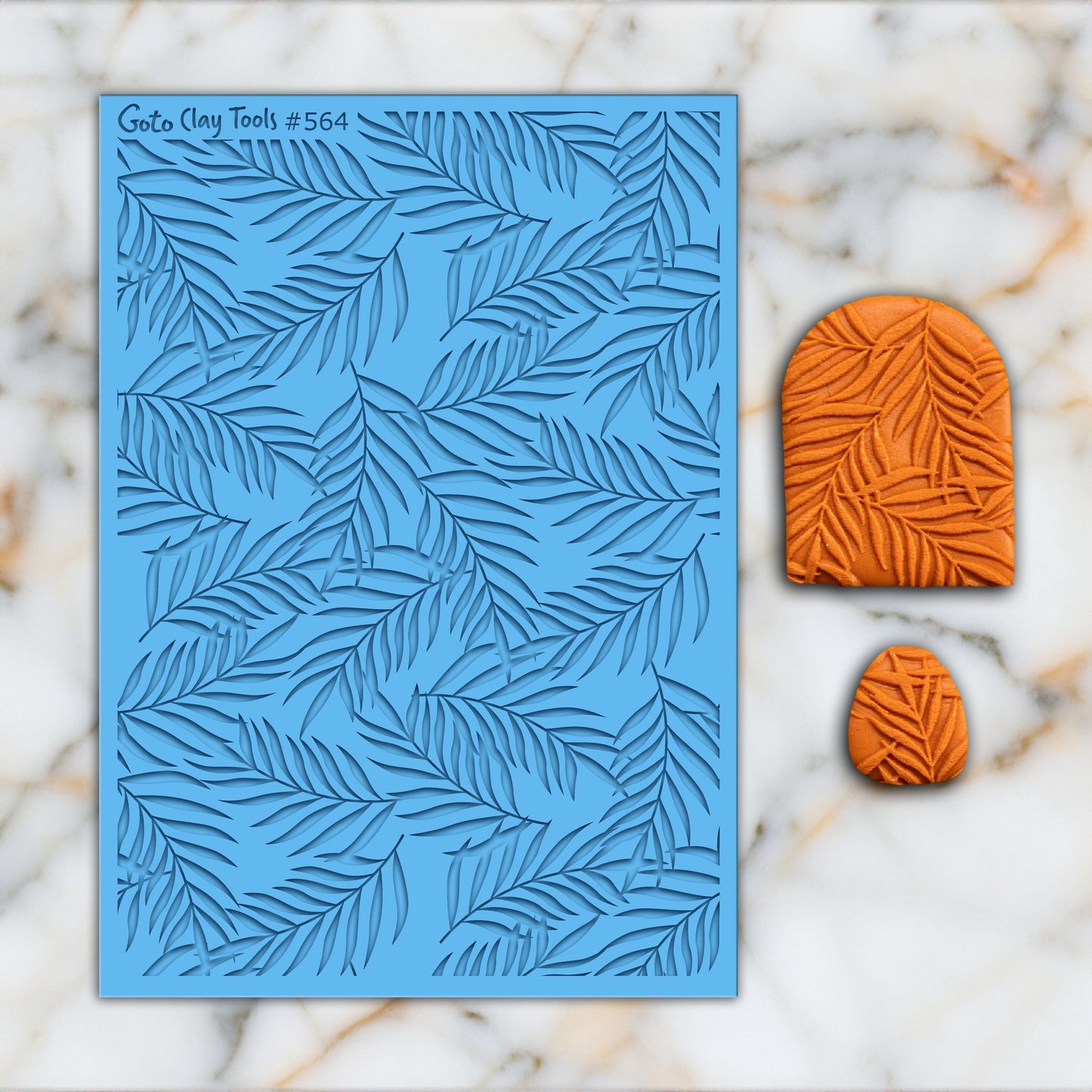 Palm Leaves Texture mat for polymer clay, Polymer Clay Rubber Texture mat, Texture Tile mats, Fimo, Sculpey, Cernit #564