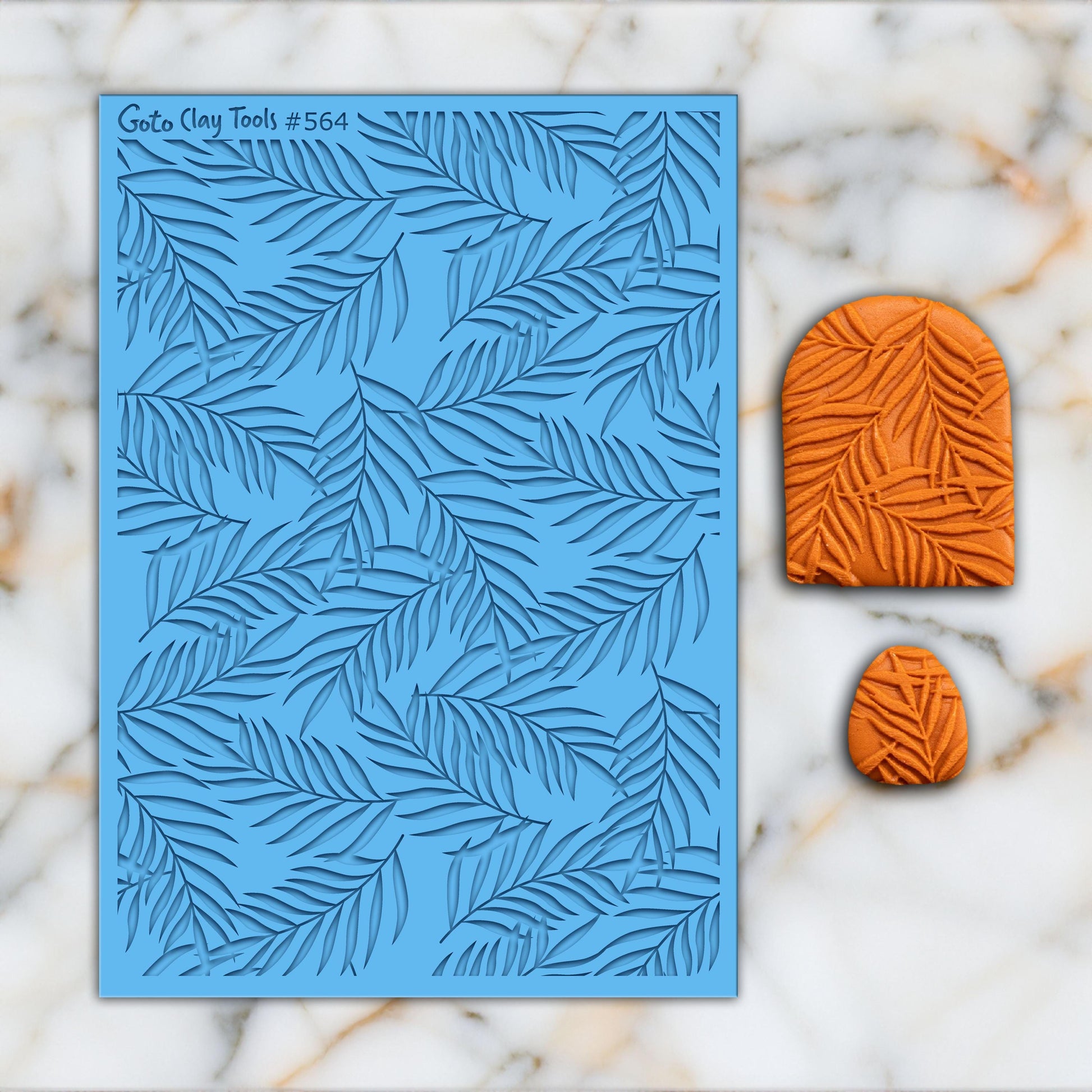 Palm Leaves Texture mat for polymer clay, Polymer Clay Rubber Texture mat, Texture Tile mats, Fimo, Sculpey, Cernit #564