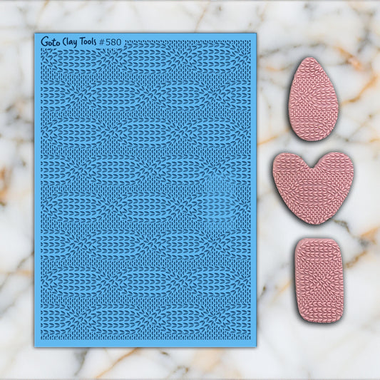 Knot weave Texture mat for polymer clay, Polymer Clay Rubber Texture mat, Texture Tile mats, Rubber Texture Sheet #580