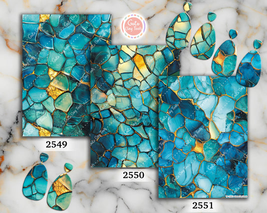 Transfer paper for polymer clay, Green Stained Glass, Clay water soluble transfer paper, Clay Transfers, Clay Transfer sheets