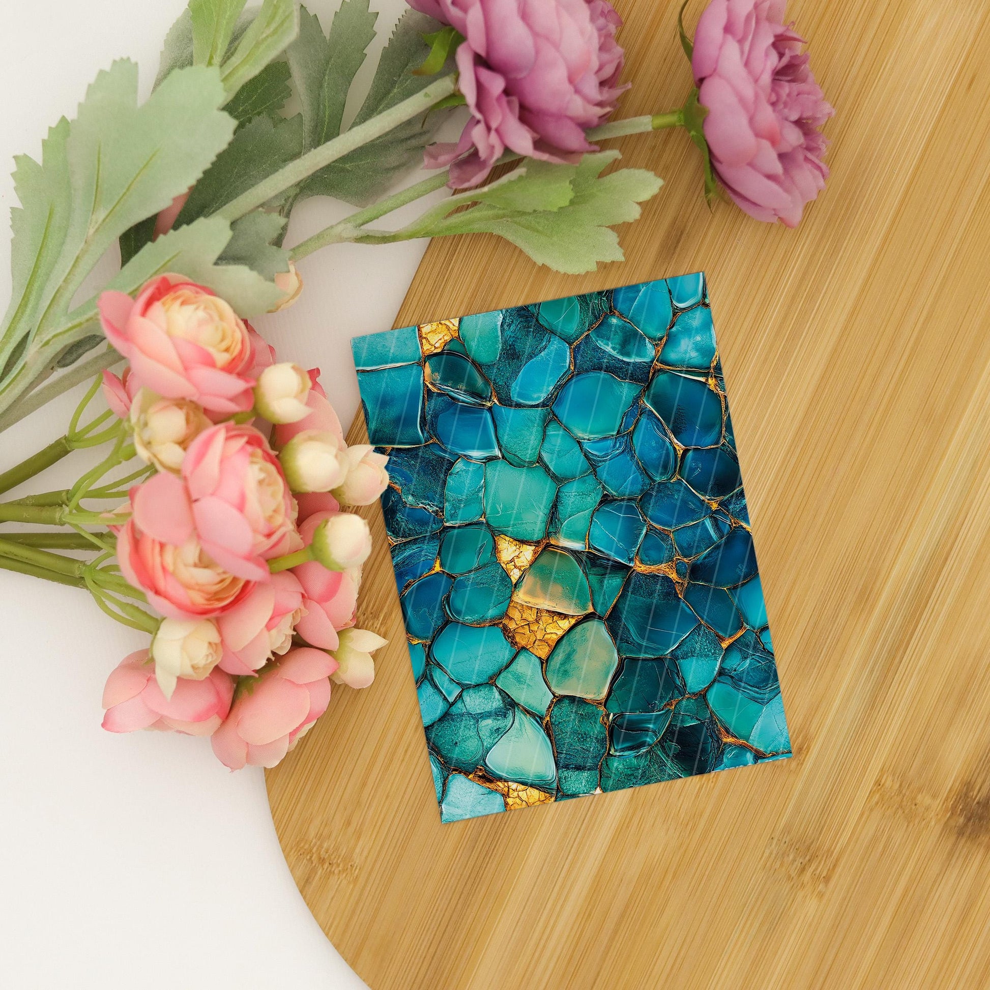 Transfer paper for polymer clay, Green Stained Glass, Clay water soluble transfer paper, Clay Transfers, Clay Transfer sheets