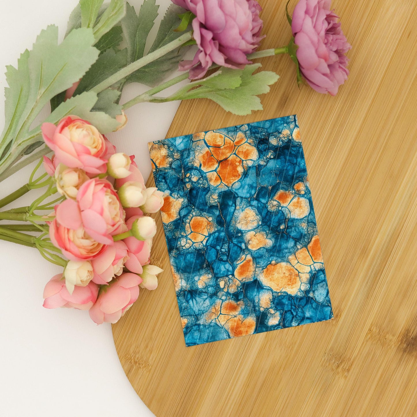 Transfer paper for polymer clay, Blue and Orange Stones, Clay water soluble transfer paper, Clay Transfers, Clay Transfer sheets