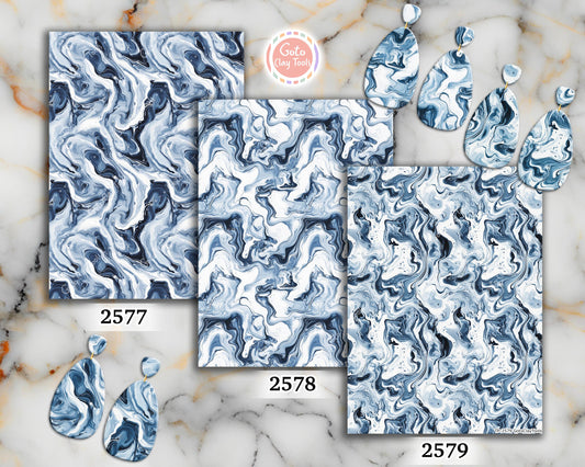 Transfer paper for polymer clay, Blue Marble clay transfer, Clay water soluble transfer paper, Clay Transfers, Clay Transfer sheets