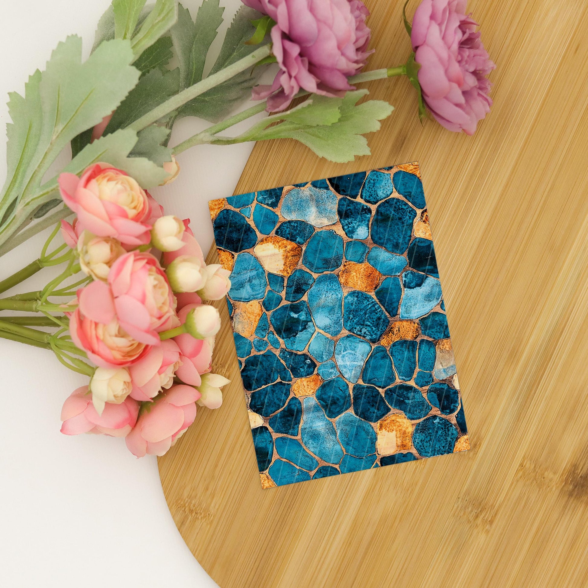Transfer paper for polymer clay, Blue and Brown Stones, Clay water soluble transfer paper, Clay Transfers, Clay Transfer sheets