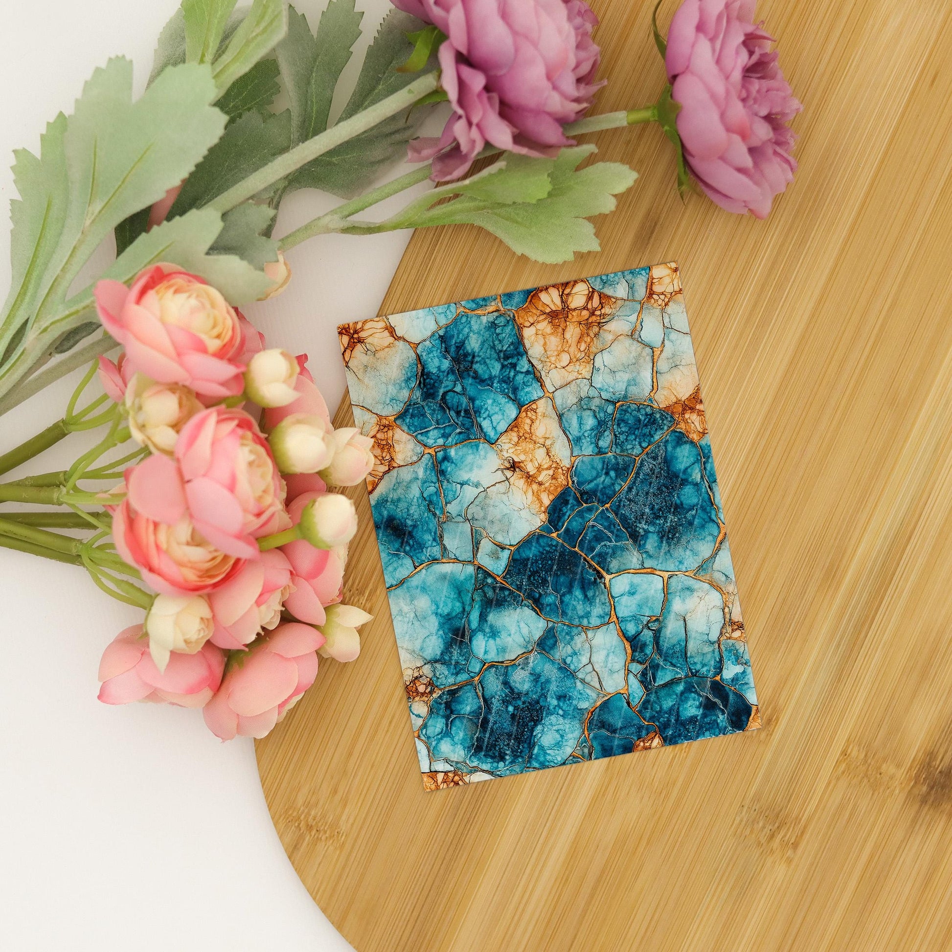 Blue Brown Stone Polymer Clay Transfer Paper (4x5.5 inches)