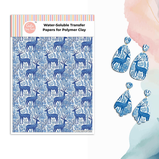 Blue Deer Polymer Clay Transfer Paper: Water Soluble