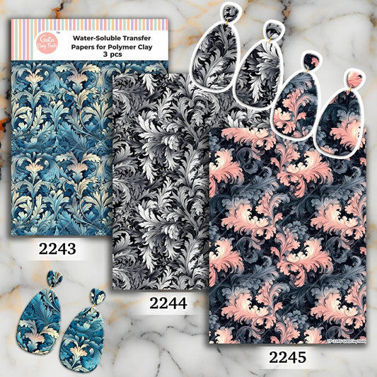 William Morris Floral Transfer Paper for Polymer Clay (4x5.5 inch)