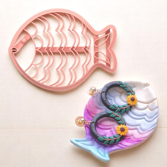 Fish Trinket Dish Clay Cutter: 4-Inch Polymer Clay Tool