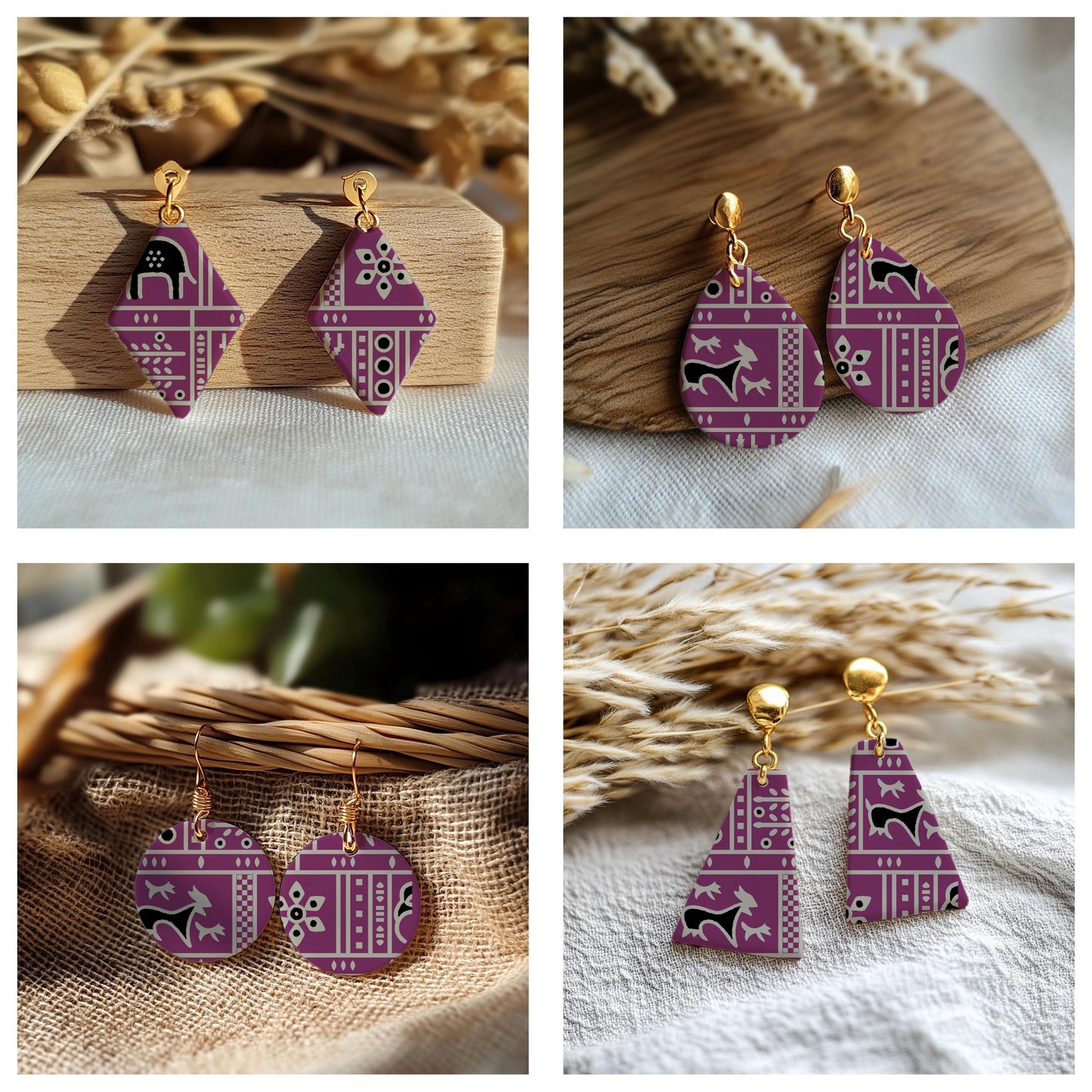 2 layers Indian style Silkscreen for Polymer Clay Earring making, Clay Stencils, Clay Earring Silkscreen, Polymer Clay Supplies SS#935