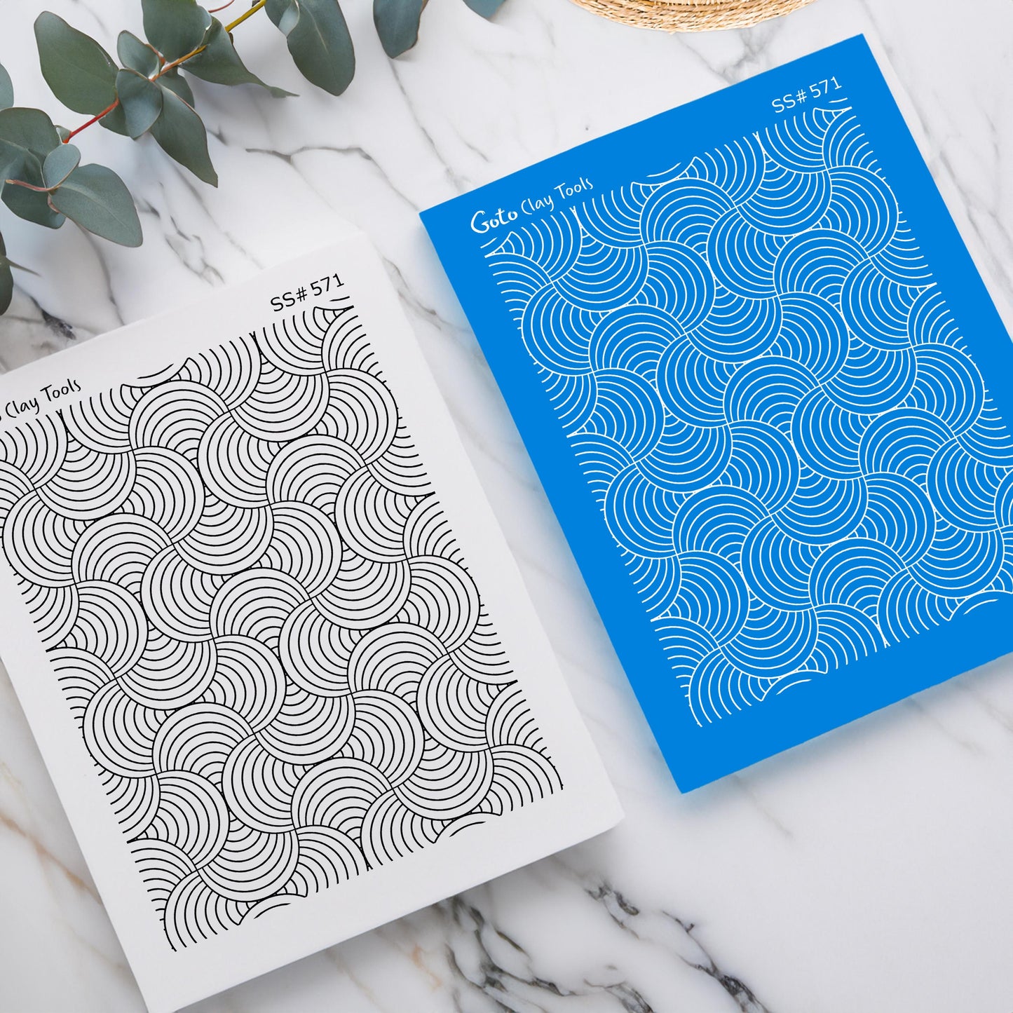 Waves Silkscreen for Polymer Clay Earrings: Clay Stencil (3.74x4.92" Printable Area)   SS#571