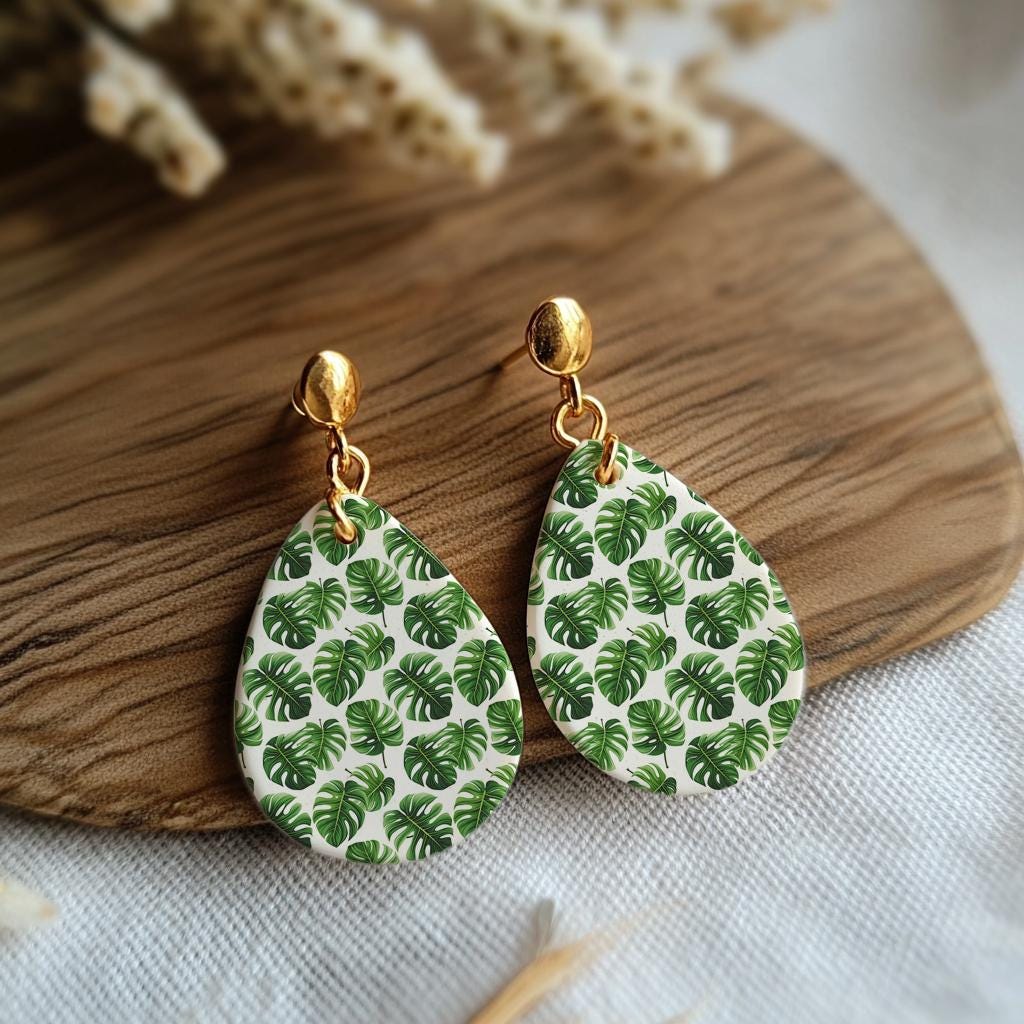 Monstera Leaf Water Soluble Transfer Paper for Polymer Clay