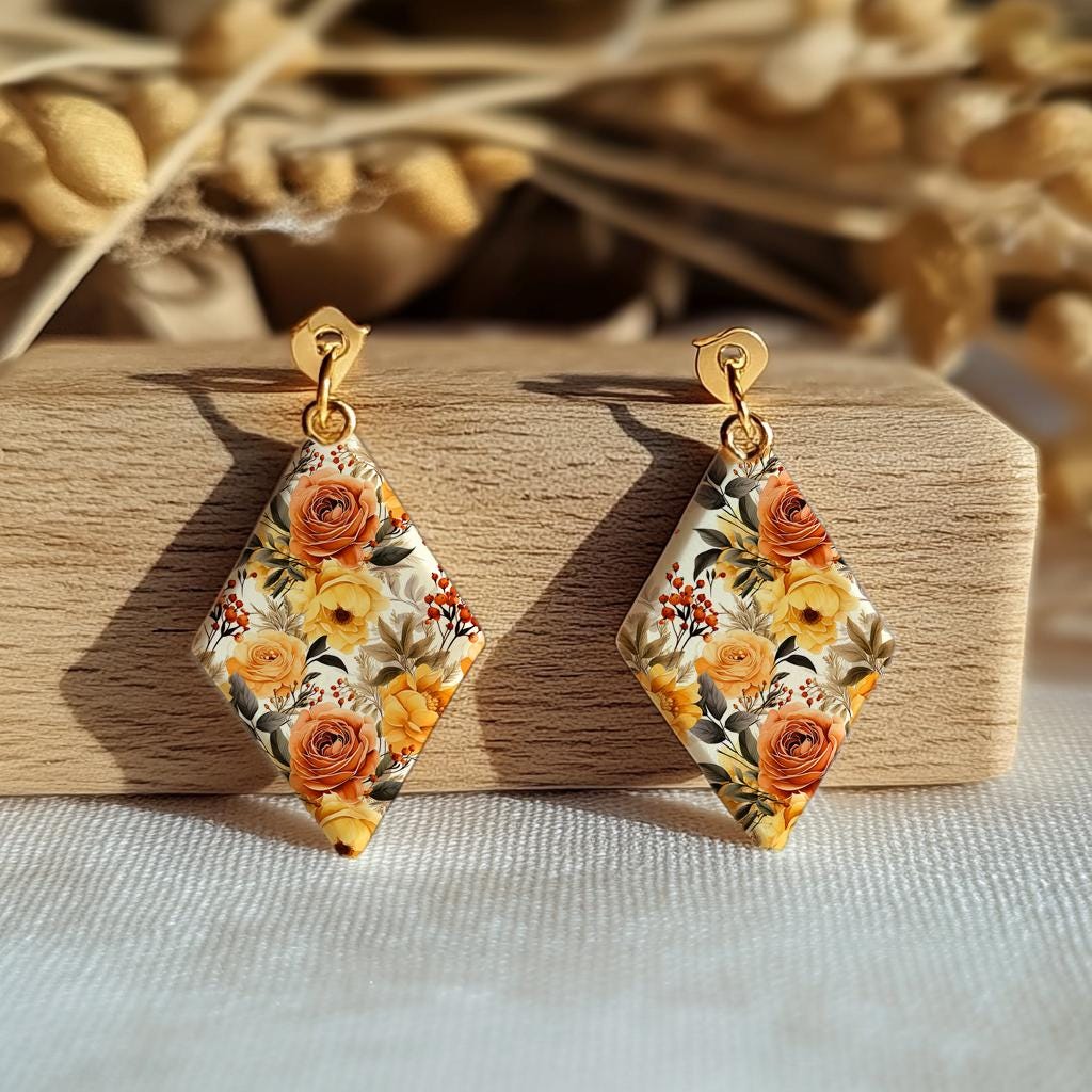 Yellow & Orange Rose Water Soluble Transfer Paper for Polymer Clay