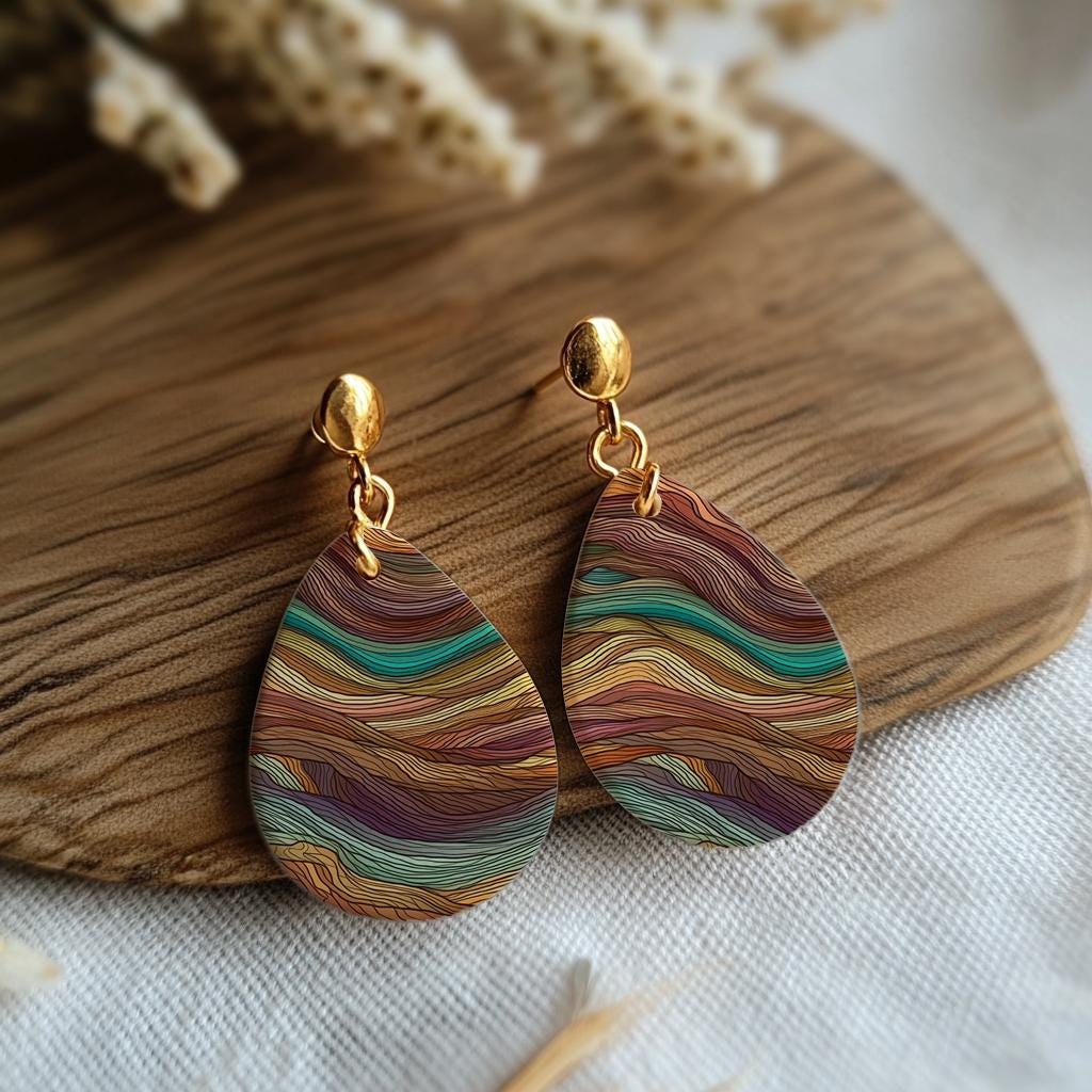 Abstract Waves Polymer Clay Transfer Paper: Water Soluble 4x5.5