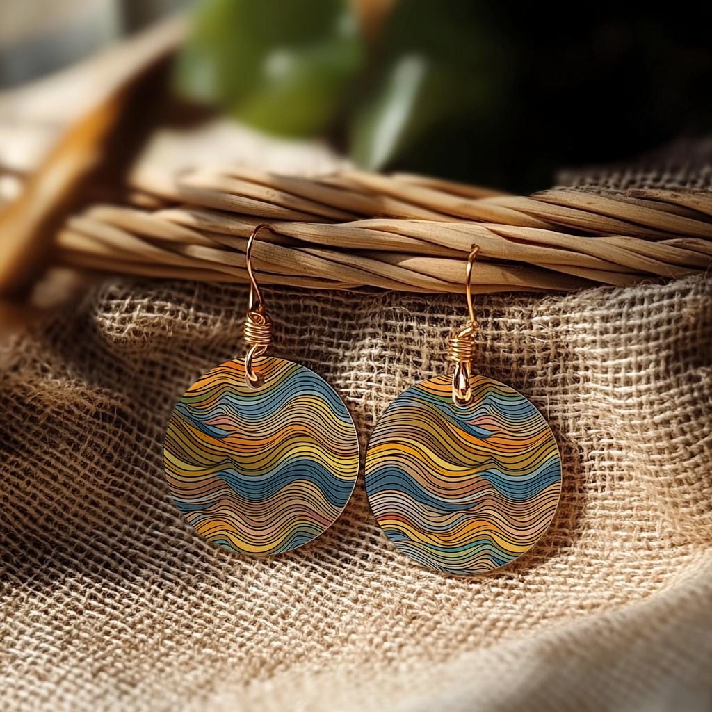 Abstract Waves Polymer Clay Transfer Paper: Water Soluble 4x5.5