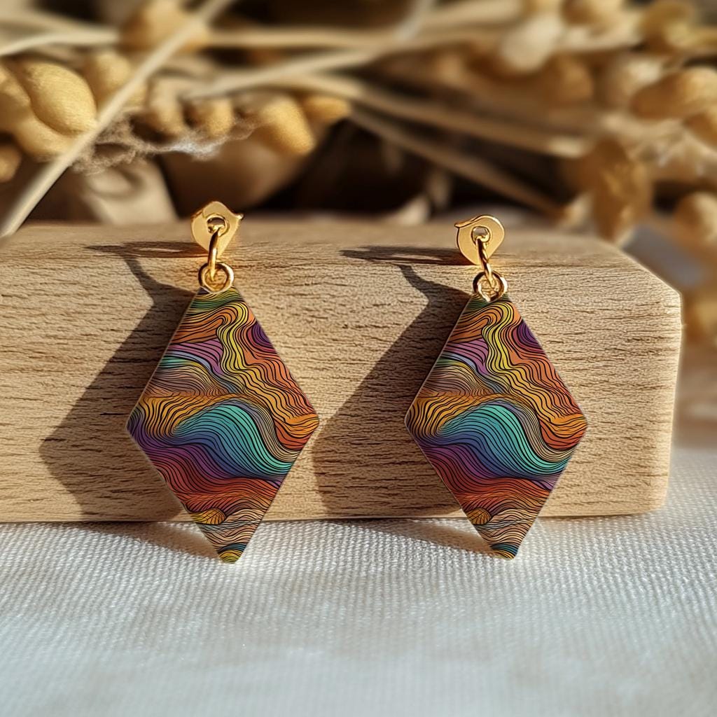 Abstract Waves Polymer Clay Transfer Paper: Water Soluble 4x5.5