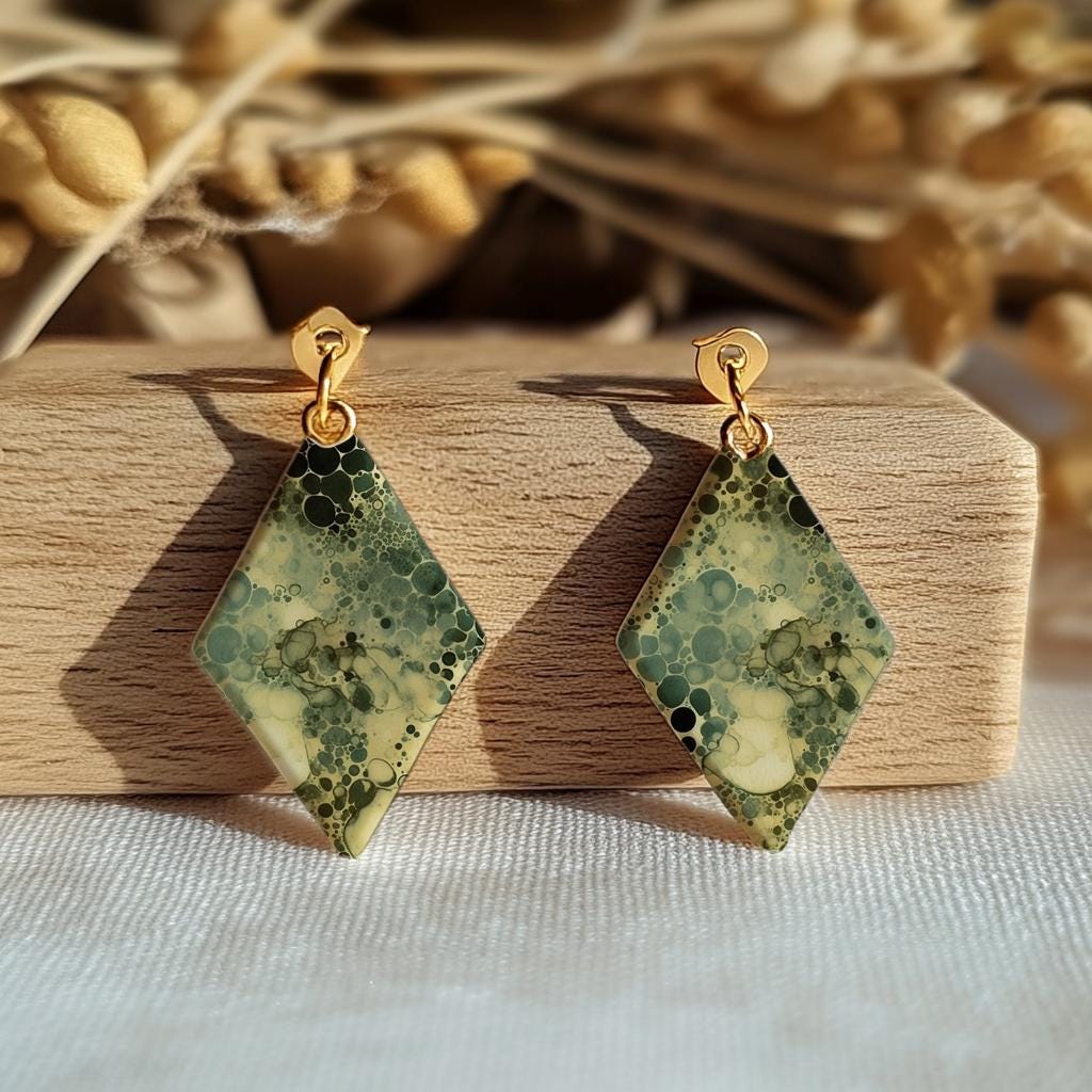 Water soluble Transfer paper for polymer clay, Green marble transfer, polymer clay image transfers, magic transfer paper