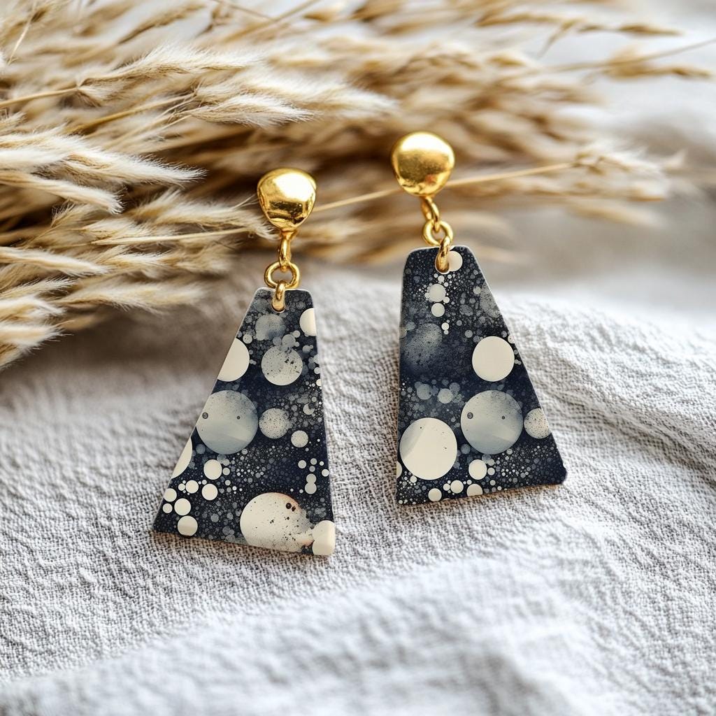 Abstract Bubble Marble Transfer Paper for Polymer Clay