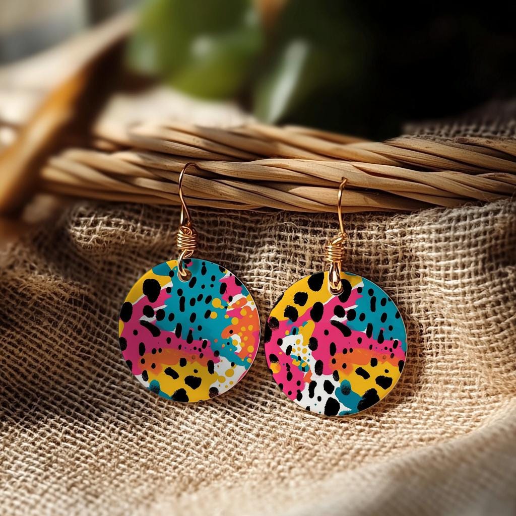 Water soluble Transfer paper for polymer clay, Abstract colorful splashes pattern, polymer clay image transfers, magic transfer paper