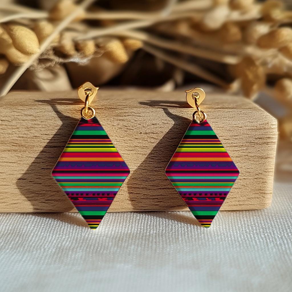 Colorful Stripes water soluble Transfer paper for polymer clay, Mexican Stripes patterns, polymer clay image transfers, magic transfer paper