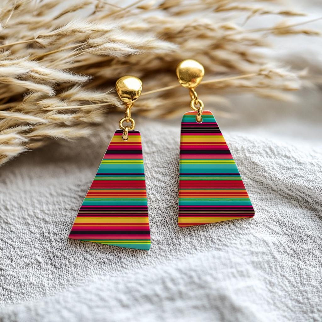 Mexican Stripes Polymer Clay Transfer Paper: Water Soluble, 4x5.5"