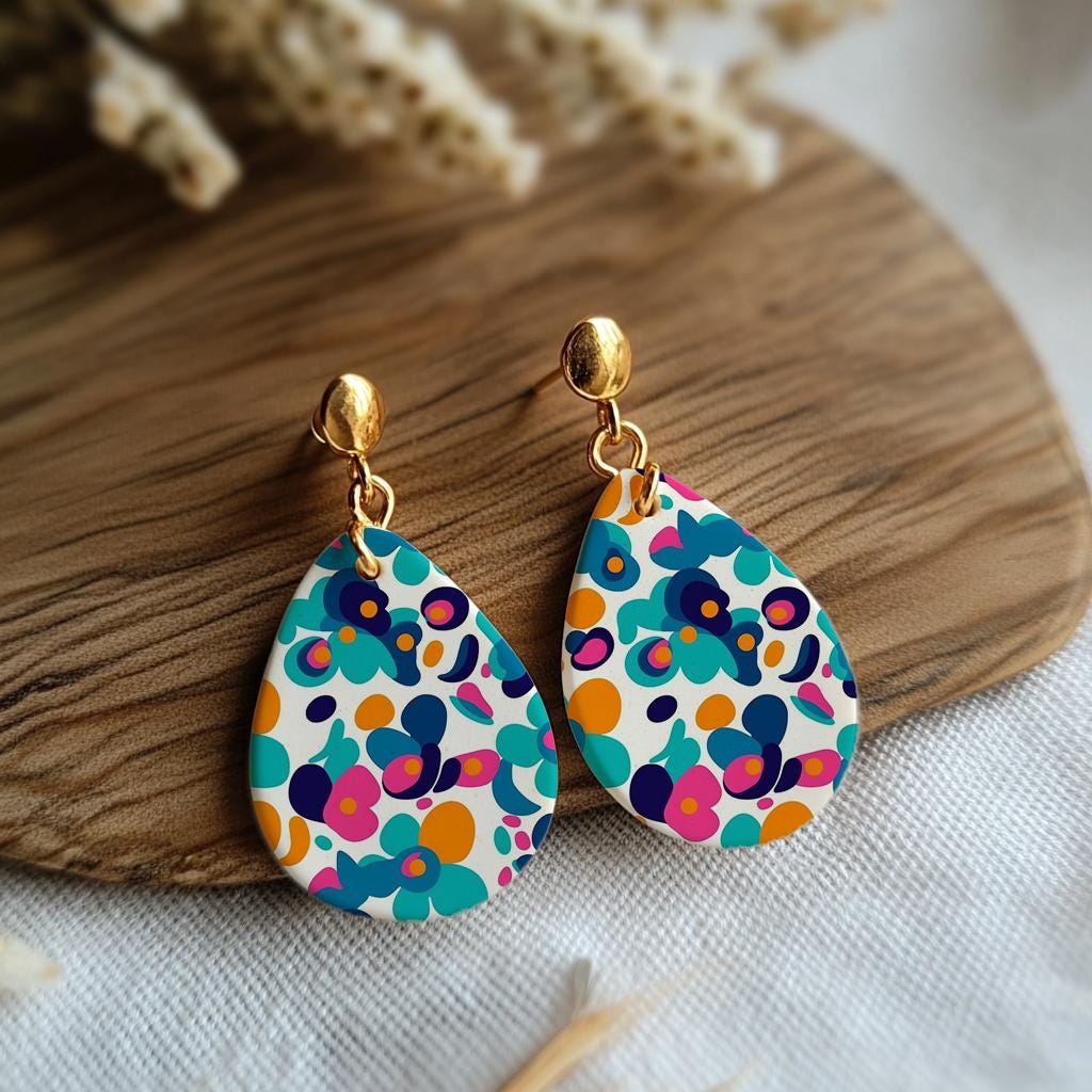 Water soluble Transfer paper for polymer clay, Abstract floral pattern, polymer clay image transfers, magic transfer paper