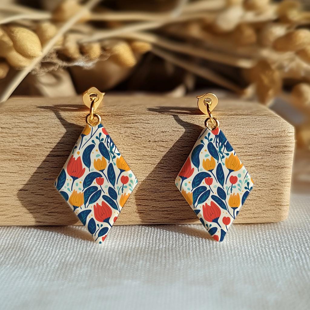 Water soluble Transfer paper for polymer clay, Abstract floral pattern, polymer clay image transfers, magic transfer paper