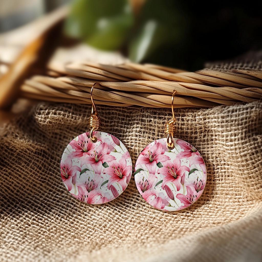 Water soluble Transfer paper for polymer clay, Lily floral, polymer clay image transfers, magic transfer paper