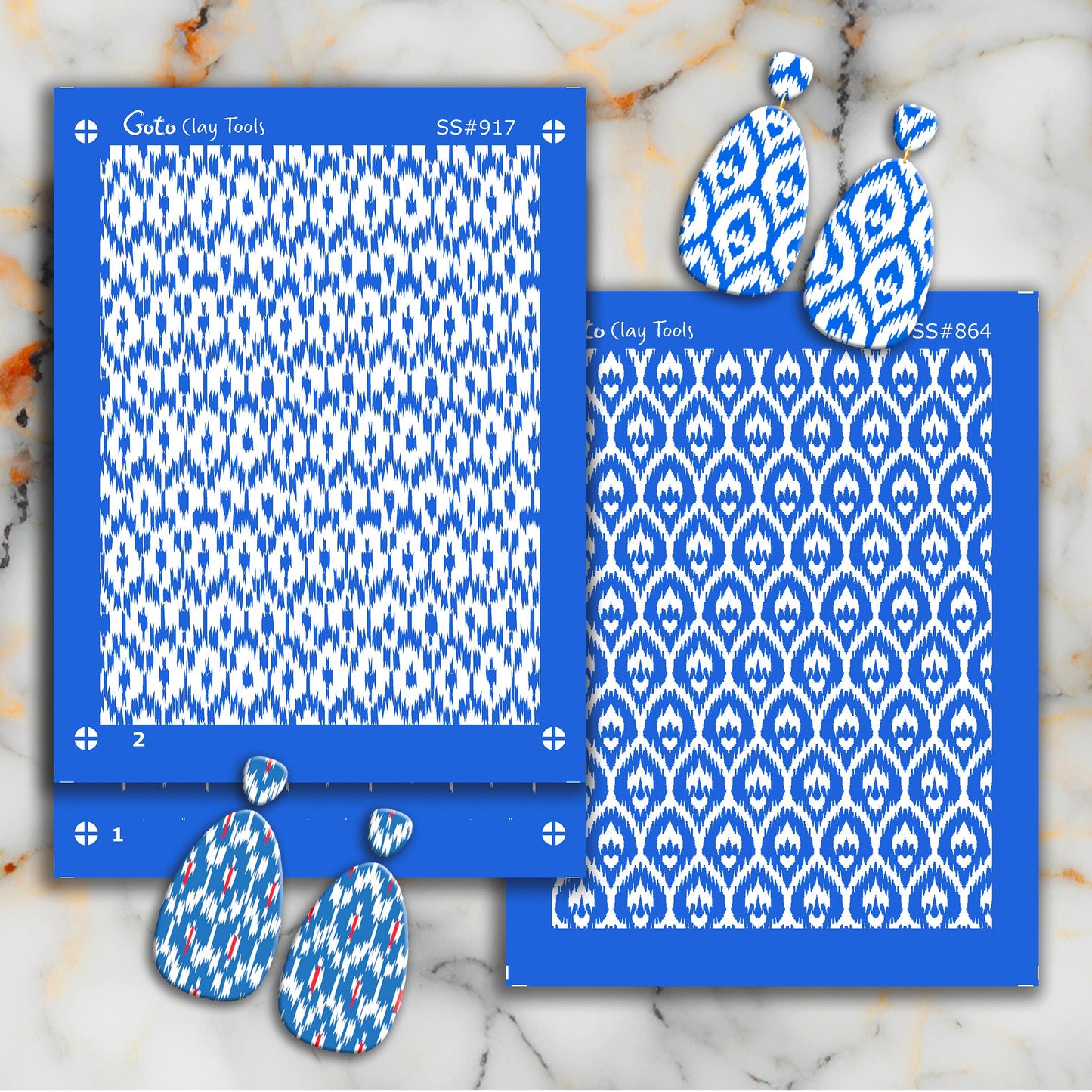 2 layers Indian style Silkscreen for Polymer Clay Earring making, Clay Stencils, Clay Earring Silkscreen, Polymer Clay Supplies SS#917