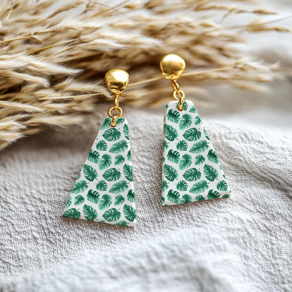 Monstera Leaf Water Soluble Transfer Paper for Polymer Clay