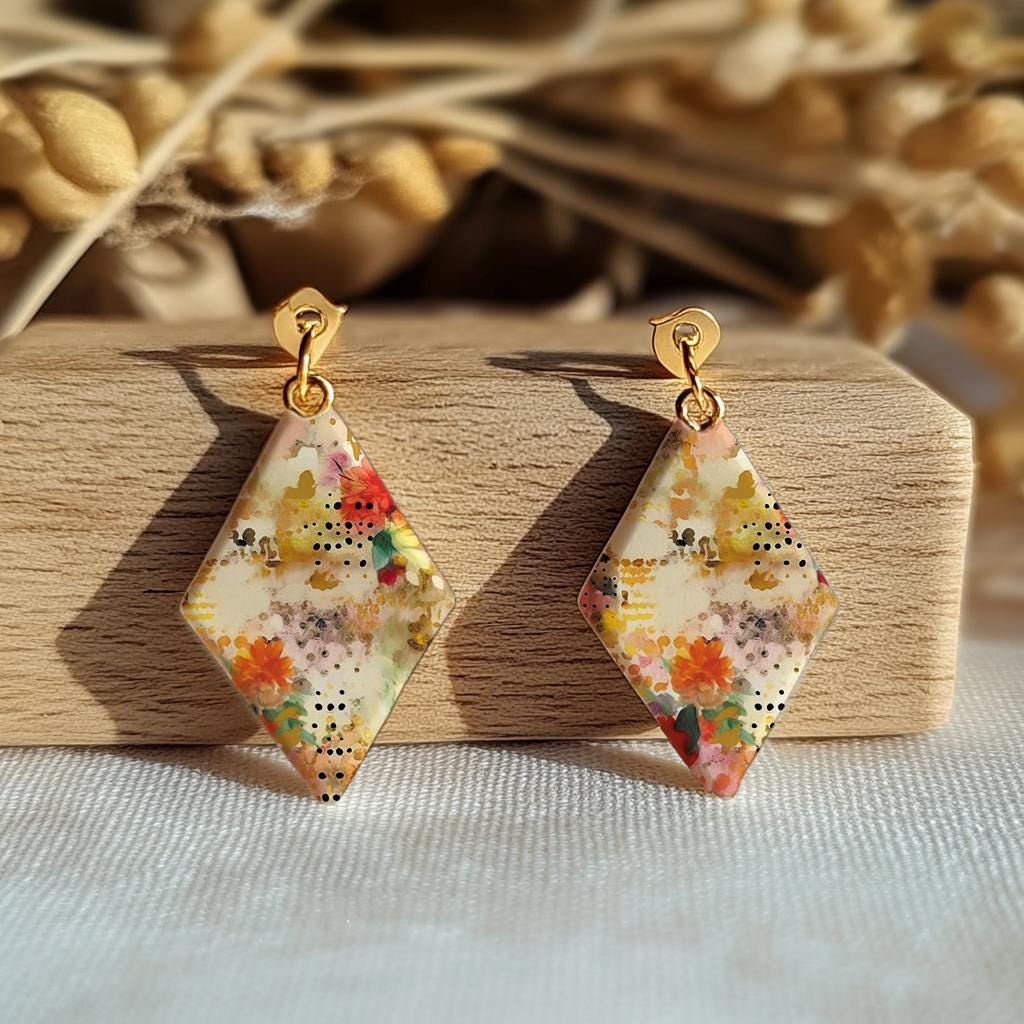 Water soluble Transfer paper for polymer clay, Abstract floral pattern, polymer clay image transfers, magic transfer paper