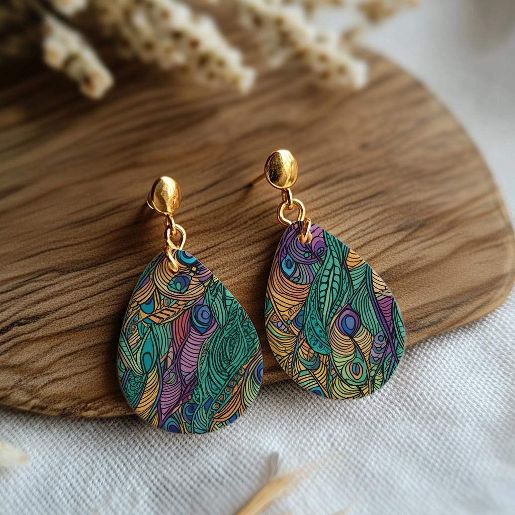 Water soluble Transfer paper for polymer clay, Peacock feather patterns, polymer clay image transfers, magic transfer paper