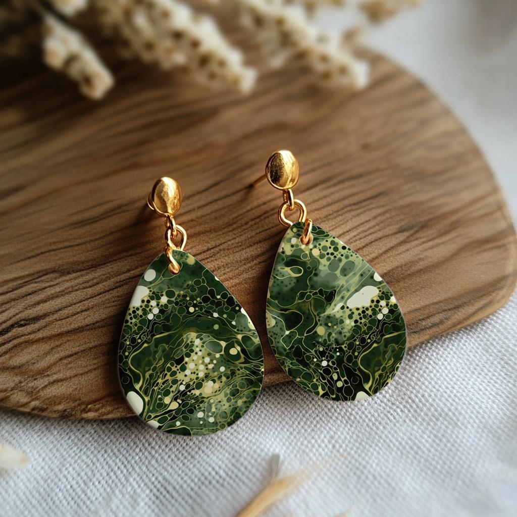 Green Marble Water Soluble Transfer Paper for Polymer Clay (4x5.5 inches