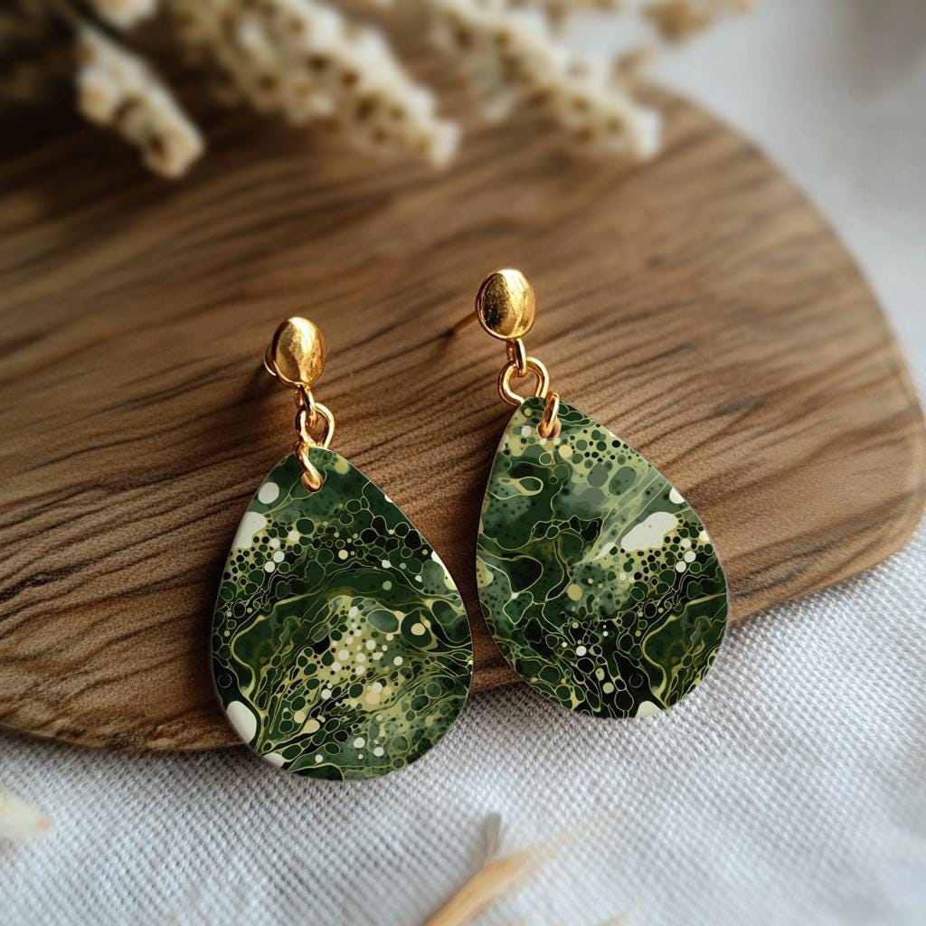 Water soluble Transfer paper for polymer clay, Green marble transfer, polymer clay image transfers, magic transfer paper