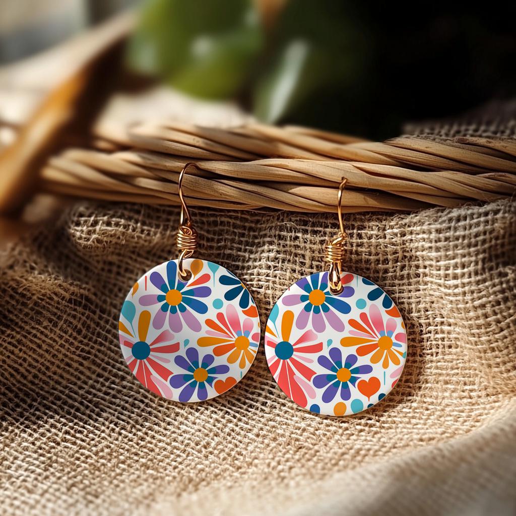 Water soluble Transfer paper for polymer clay, Abstract floral pattern, polymer clay image transfers, magic transfer paper