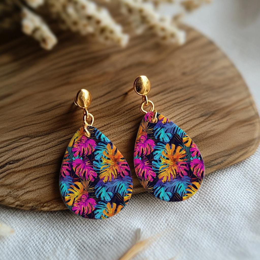 Water soluble Transfer paper for polymer clay, Tropical monstera leaf pattern, polymer clay image transfers, magic transfer paper